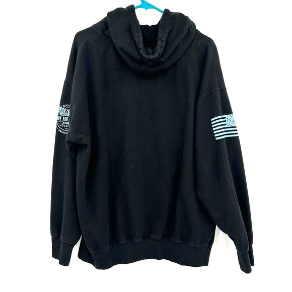 We The People Size XXL Sweatshirt Black Graphic Print America‎ Hoodie Pullover - Picture 2 of 6